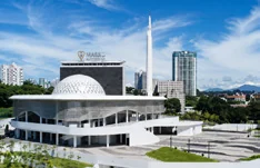 Balai Islam in Malaysia, with its dome and minaret